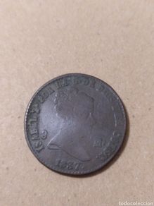 Münzen von Spanien: M- 8 MARAVEDIS 1837 SEGOVIA ISABEL II